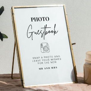 Foto Guestbook   Modernes Minimalistisches Hochzei Poster