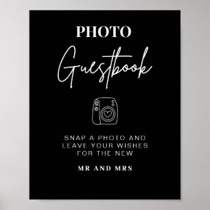 Foto Guestbook   Modernes Minimalistisches Hochzei Poster