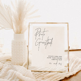Foto Guestbook Sign | Moderne Minimalistische Hoch Poster
