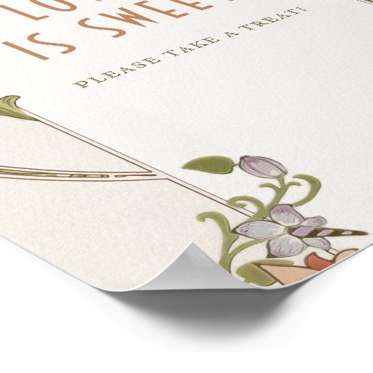 Foto Guestbook Sign William Morris Pattern Poster (Ecke)