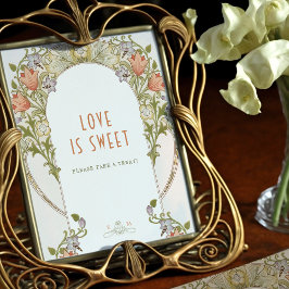 Foto Guestbook Sign William Morris Pattern Poster