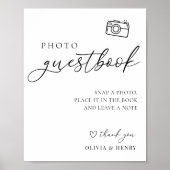 Foto Guestbook Wedding Sign Poster (Vorne)