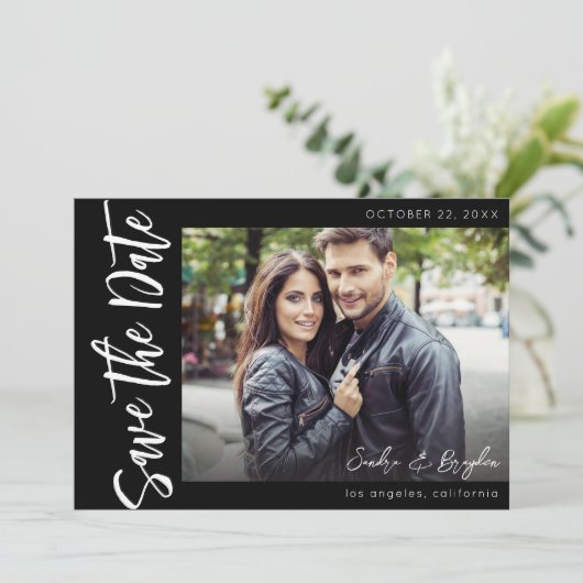 Foto H MOD Chic 5 Save the Date Einladung (Stehend Vorderseite)