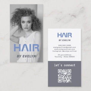 Foto Hair QR Code Business Card Visitenkarte