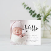 Foto Hallo Girl Pink Geburtserklärung (Stehend Vorderseite)