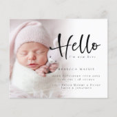 Foto Hallo Girl Pink Geburtserklärung (Vorderseite)