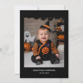 Foto-Halloween-2.-Geburtstagsfeier Junge Einladung (Rückseite)