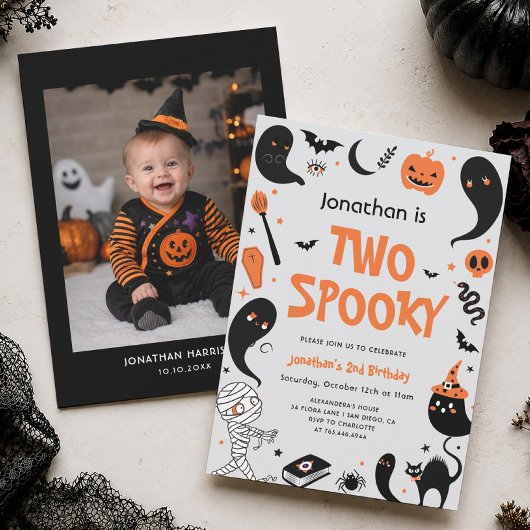 Foto-Halloween-2.-Geburtstagsfeier Junge Einladung