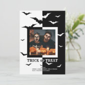 Foto Halloween Feiertagskarte (Stehend Vorderseite)