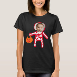 Foto Halloween Skeletttrick oder Leckerbissen T-Shirt