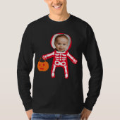 Foto Halloween Skeletttrick oder Leckerbissen T-Shirt (Vorderseite)