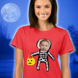 Foto Halloween Skeletttrick oder Leckerbissen T-Shirt