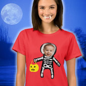 Foto Halloween Skeletttrick oder Leckerbissen T-Shirt