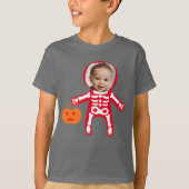 Foto Halloween Skeletttrick oder Leckerbissen T-Shirt (Vorderseite)