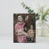 Foto Hand Briefe Save the Date Postkarten (Stehend Vorderseite)