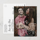 Foto Hand Briefe Save the Date Postkarten (Vorne/Hinten)