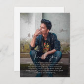 Foto Handgeschriebene Beerdigung Dankeschön Karte (Vorne/Hinten)