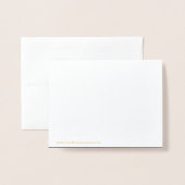 Foto handgeschriebene Hochzeit Danke Gold Folienkarte (Rückseite mit Umschlag)