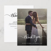 Foto handgeschriebene Hochzeit Dankeschön-Karte (Vorne/Hinten)