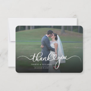 Foto handgeschriebene Hochzeit Dankeschön-Karte Mitteilungskarte