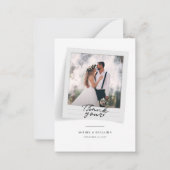 Foto handgeschriebene Hochzeit Vielen Dank Mitteilungskarte (Vorderseite)