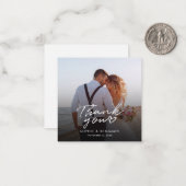 Foto Handgeschriebene Hochzeit Vielen Dank Mitteilungskarte (Vorderseite/Rückseite Beispiel)