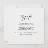 Foto handgeschriebene SkriptWedding Vielen Dank Mitteilungskarte (Rückseite)