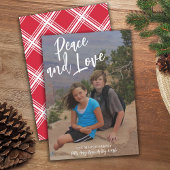 Foto Handgeschriebene Weihnachten Karierter Friede