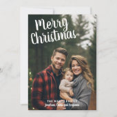 Foto Handgeschriebenes frohe Weihnachten Rot Karie (Vorderseite)