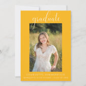 Foto Handgeschriebenes Script Gold Abschluss Einladung (Vorderseite)