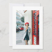 Foto Handgezeichneter Champagnerturm 30 Geburtstag Einladung (Rückseite)