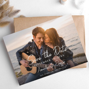 Foto - Handschrift Horizontal Save-the-Date 3 Einladung