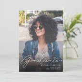 Foto & Handschrift Typografie Abschluss mit Ombre Einladung (Stehend Vorderseite)