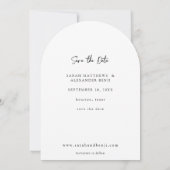 Foto - Handschrift Vertikal Save the Date V2 Arc Einladung (Rückseite)