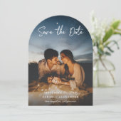 Foto - Handschrift Vertikal Save the Date V2 Arc Einladung (Stehend Vorderseite)