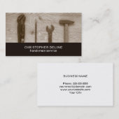 Foto Handyman Service für moderne Brown Hand Tools Visitenkarte (Vorne/Hinten)