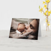 Foto Happy Birthday Daddy - Grußkarte Karte (Gelbe Blume)