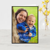 Foto Happy Birthday Mommy - Grußkarte Karte (Gelbe Blume)