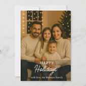 Foto-Happy-Holiday Card Einladung (Vorderseite)