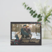 Foto | Happy Holidays Postkarte (Stehend Vorderseite)
