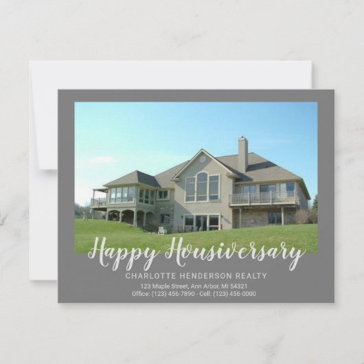 Foto Happy Housiversary Buyer Anniversary Card (Vorderseite)