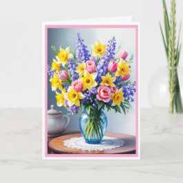 Foto Happy Mother's Day Frühlingsblumen Karte