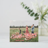Foto Happy New Year Holiday Postkarten (Stehend Vorderseite)