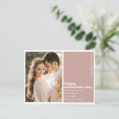 Foto | Happy Valentines Day Postkarte (Stehend Vorderseite)