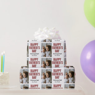 Foto Happy Vatertag Geschenkpapier