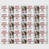 Foto Happy Vatertag Geschenkpapier (Flach)