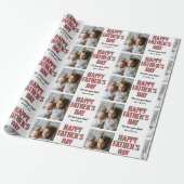 Foto Happy Vatertag Geschenkpapier (Ungerollt)