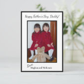 Foto Happy Vatertag Personalisiert Karte (Stehend Vorderseite)