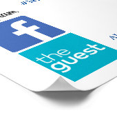 Foto-Hashtag-Hochzeitsinformationen Poster (Ecke)