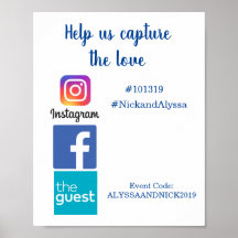 Foto-Hashtag-Hochzeitsinformationen